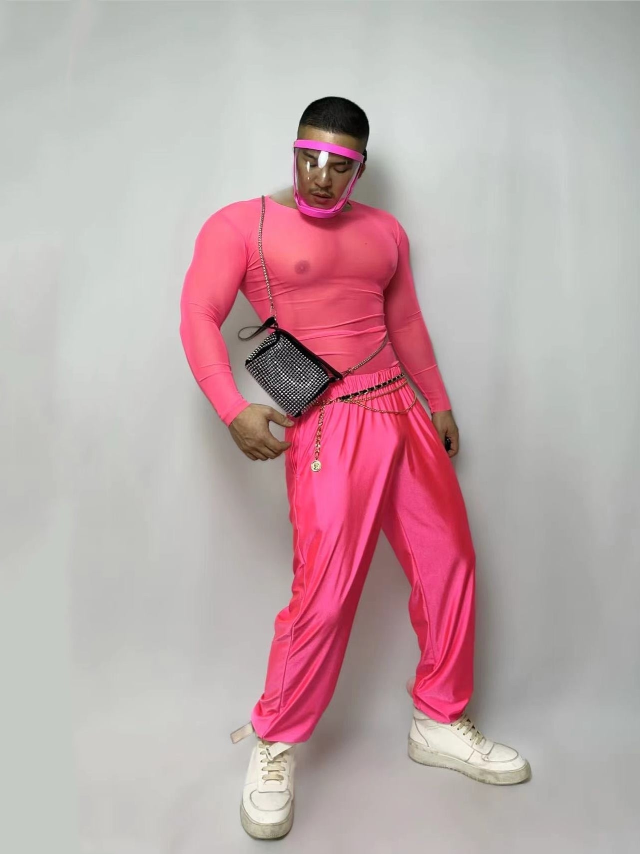 PRINCEWEAR™ | Fluorescent Mesh Top & Pants GoGo Boy Costume