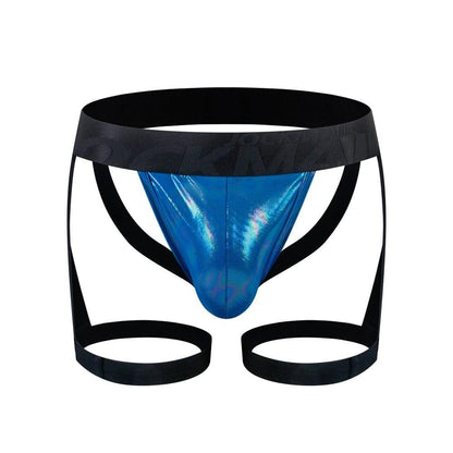 prince-wear Blue / M JOCKMAIL | Suspenders Double Jockstrap Men's Lingerie