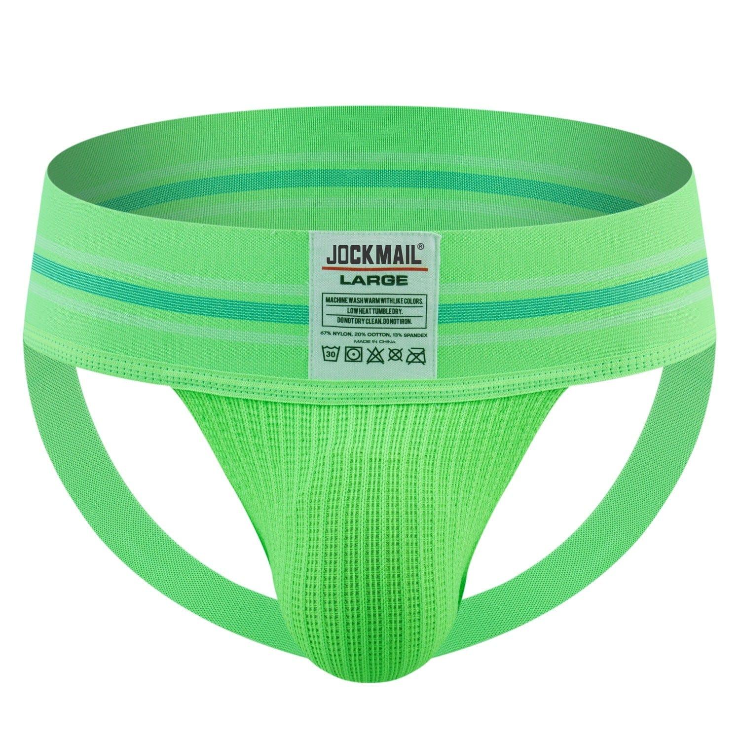 prince-wear popular products Fluorescent Green / L JOCKMAIL | Rainbow Big Boy Bulge Pouch Jockstrap