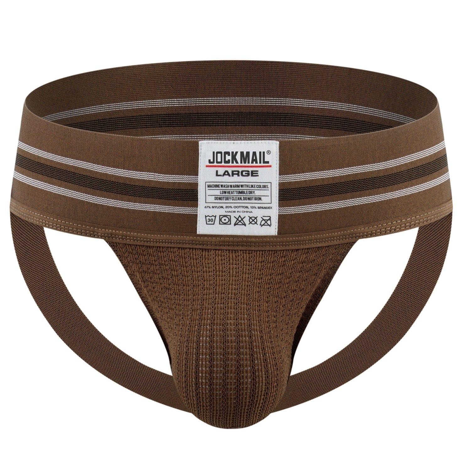 prince-wear popular products Brown / L JOCKMAIL | Rainbow Big Boy Bulge Pouch Jockstrap