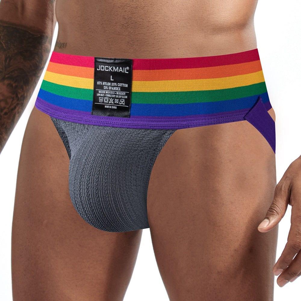 prince-wear popular products Gray / M JOCKMAIL | Rainbow Jockstrap