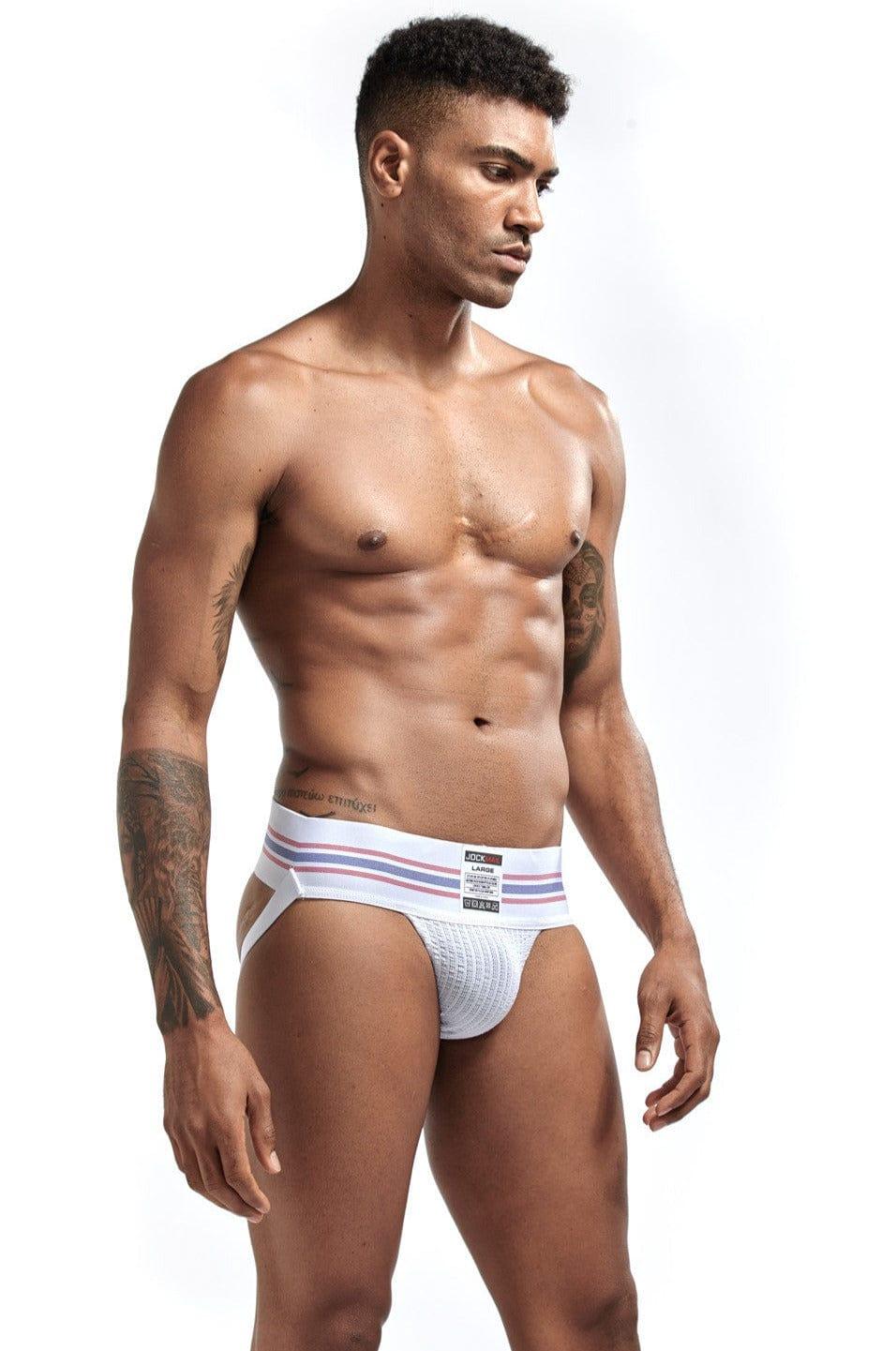 prince-wear popular products White / M JOCKMAIL | Tri-Stripe Jockstrap